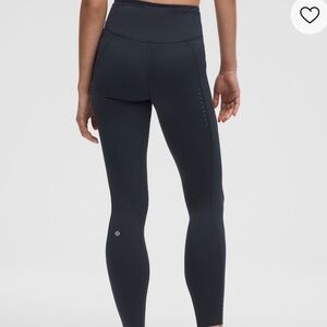 LULULEMON FAST AND FREE HR TIGHT 28” INSEAM WITH POCKETS SZ 4 TRUE NAVY LW5FLOS